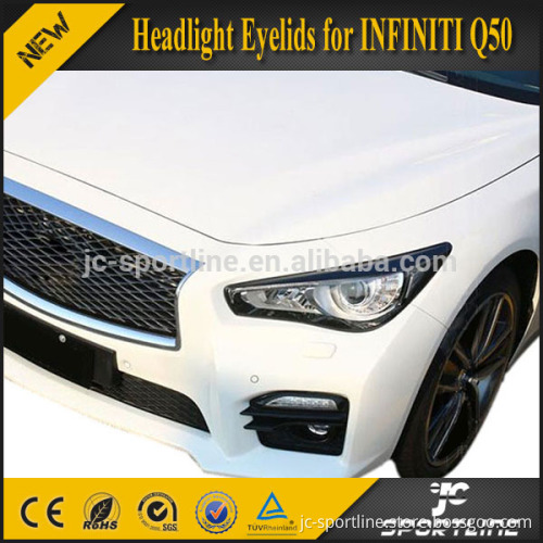 Q50 Carbon Fiber Headlight Eyelid for INFINITI Q50S Hybrid 14-16
